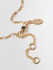 Oliver Bonas Green Jovie Aqua Fan Beads Drop Pendant Necklace - Image 3 of 6