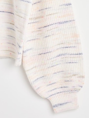 Oliver Bonas Cream Nepped Roll Neck Knitted Jumper - Image 8 of 8