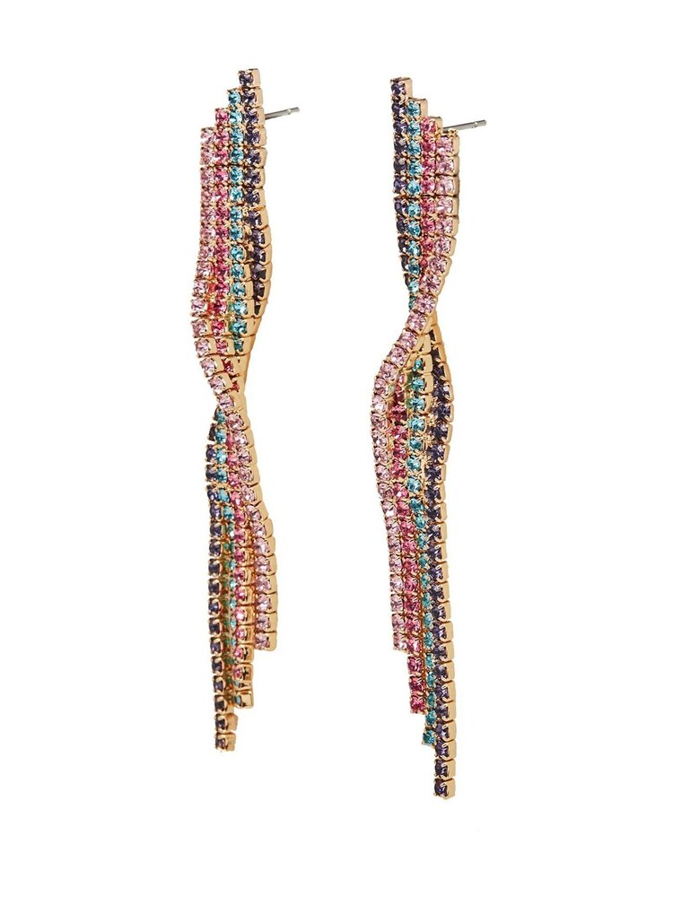Oliver Bonas Gold Tone Serafina Multi Twisted Tassel Earrings - Image 1 of 6 Oliver Bonas Gold Tone Serafina Multi Twisted Tassel Earrings - Image 1 of 6