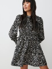 Oliver Bonas Black Swirl Mini Dress - Image 1 of 8