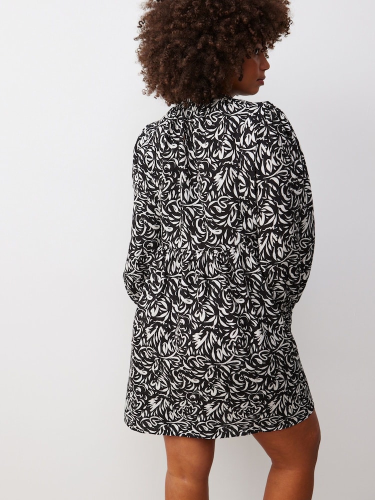 Oliver Bonas Black Swirl Mini Dress - Image 2 of 8