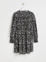 Oliver Bonas Black Swirl Mini Dress - Image 4 of 8