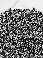 Oliver Bonas Black Swirl Mini Dress - Image 6 of 8