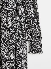 Oliver Bonas Black Swirl Mini Dress - Image 7 of 8