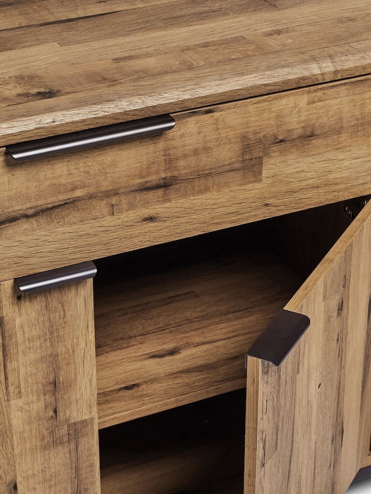 Dark Bronx Oak Effect Large Sideboard - Image 11 of 11