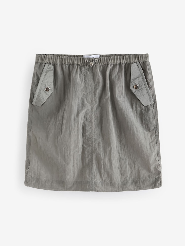 Silver Cargo Mini Skirt - Image 1 of 6