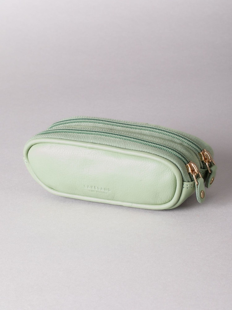 أخضر فاتح - حافظة نظارات مزدوجة من الجلد من Lakeland Leather - صورة 2 من 5