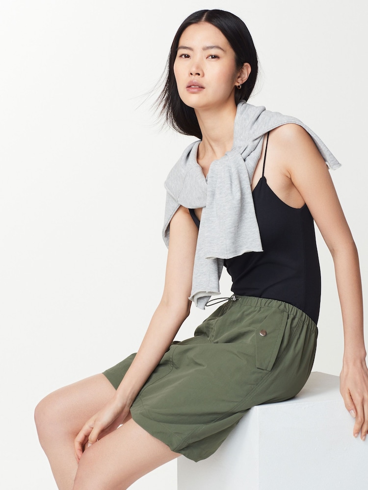 Khaki Green Cargo Mini Skirt - Image 1 of 6