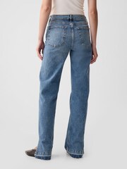 Gap Mid Blue 90s Loose Split Hem Mid Rise Jeans - Image 2 of 5