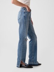 Gap Mid Blue 90s Loose Split Hem Mid Rise Jeans - Image 3 of 5