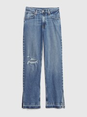 Gap Mid Blue 90s Loose Split Hem Mid Rise Jeans - Image 4 of 5