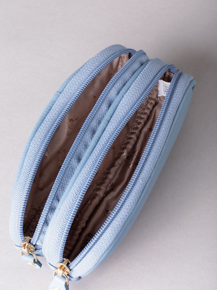 Lakeland Leather Sky Blue Double Glasses Case - Image 5 of 5