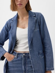 Gap Blue Denim Blazer - Image 3 of 5
