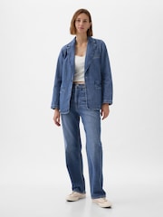 Gap Blue Denim Blazer - Image 4 of 5
