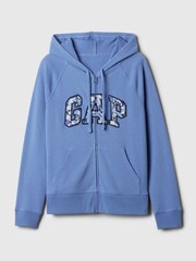 Gap Kapuzensweatshirt mit Blumenlogo und Reißverschluss - Bild 4 von 4