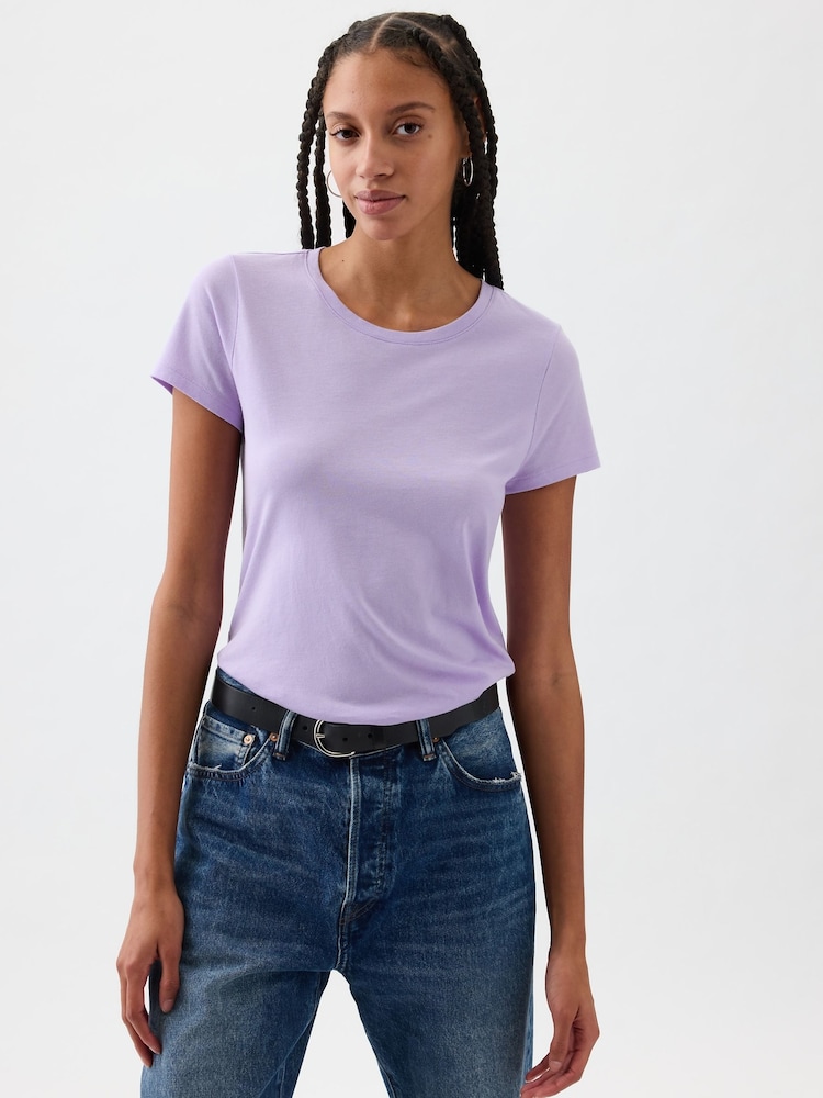 Gap Purple Favourite Crew Neck Short Sleeve T-Shirt - Image 1 of 1