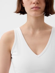 Gap White Built-in-Bra V-Neck Vest - Image 3 of 5