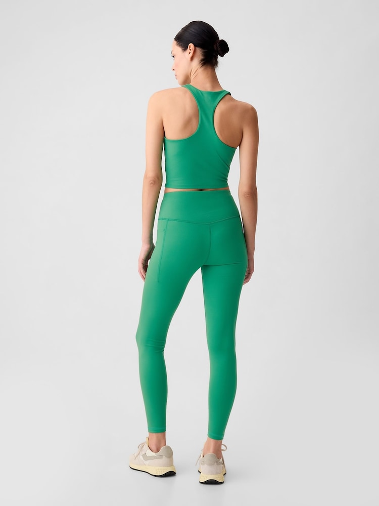 Gap Green High Waisted Power Stretch Full Length Leggings - Image 2 of 2