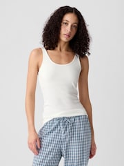 Белый - Майка в рубчик Gap - Изображение 1 из 4