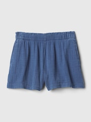Gap Blue Crinkle Cotton Pull On Short - Image 7 of 9