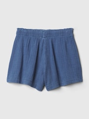 Gap Blue Crinkle Cotton Pull On Short - Image 8 of 9