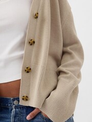 Neutral - Gap 24/7 Oversize-Strickjacke aus Leinenmischung mit geschlitztem Saum - Bild 2 von 2