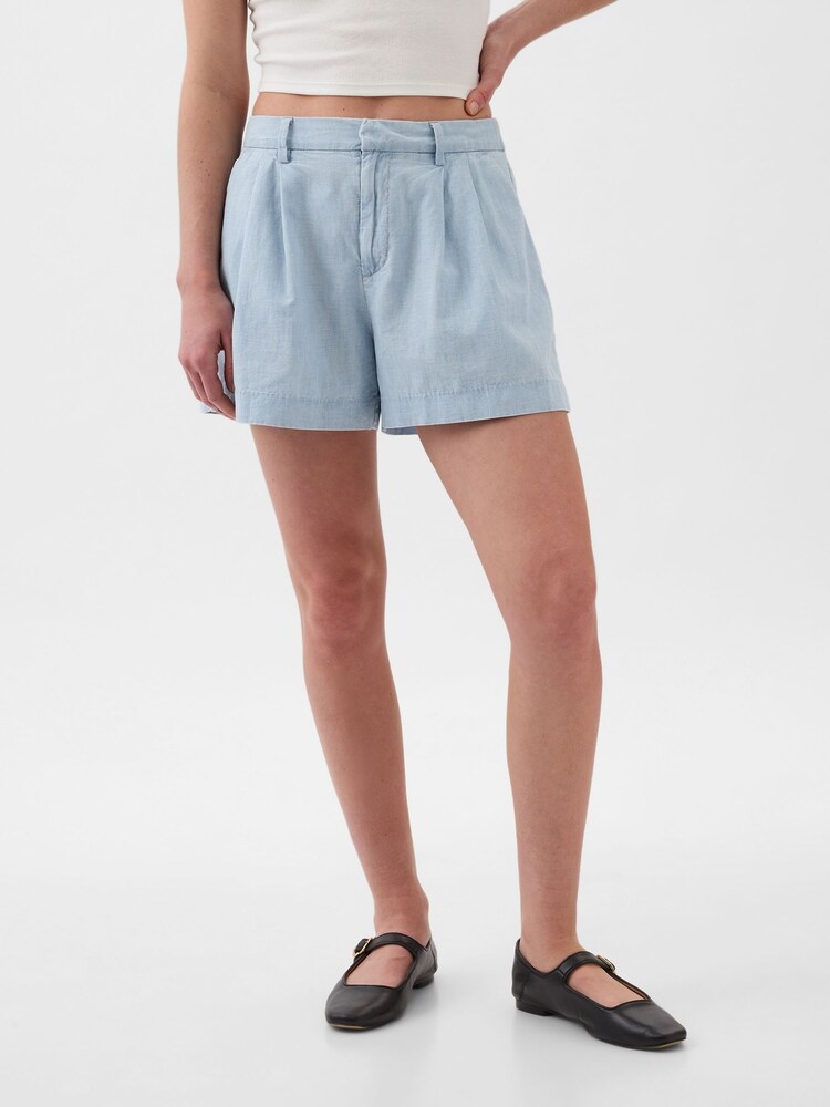 Gap Blue Light Wash Denim Easy Pull On Short - Image 1 of 5 Gap Blue Light Wash Denim Easy Pull On Short - Image 1 of 5