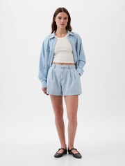 Gap Blue Light Wash Denim Easy Pull On Short - Image 3 of 5