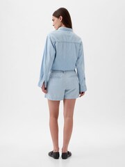 Gap Blue Light Wash Denim Easy Pull On Short - Image 4 of 5