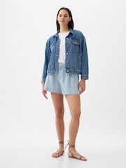 Gap Blue Light Wash Denim Easy Pull On Short - Image 5 of 5