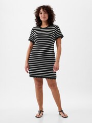 Gap Black/White Crochet Stripe Mini Dress - Image 1 of 3