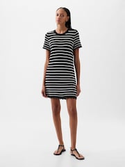 Gap Black/White Crochet Stripe Mini Dress - Image 3 of 3