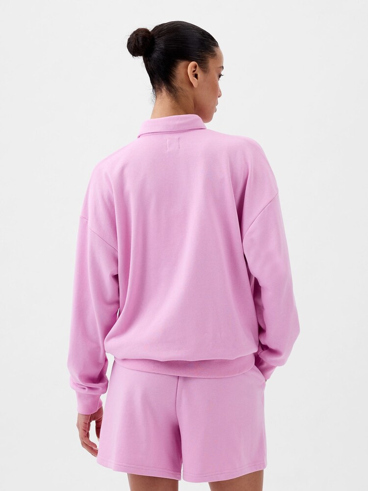 Gap Pink Logo Polo Sweatshirt - Image 2 of 3