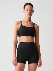 Gap Black Power Medium Impact Racerback Strappy Sports Bra - Image 1 of 5