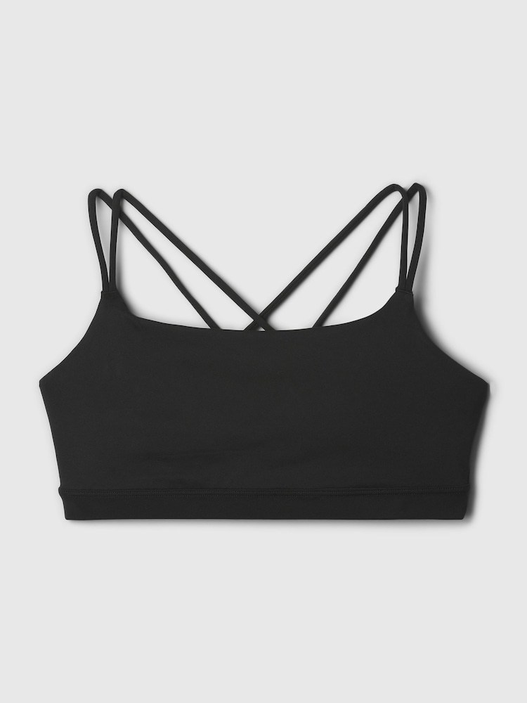 Gap Black Power Medium Impact Racerback Strappy Sports Bra - Image 4 of 5