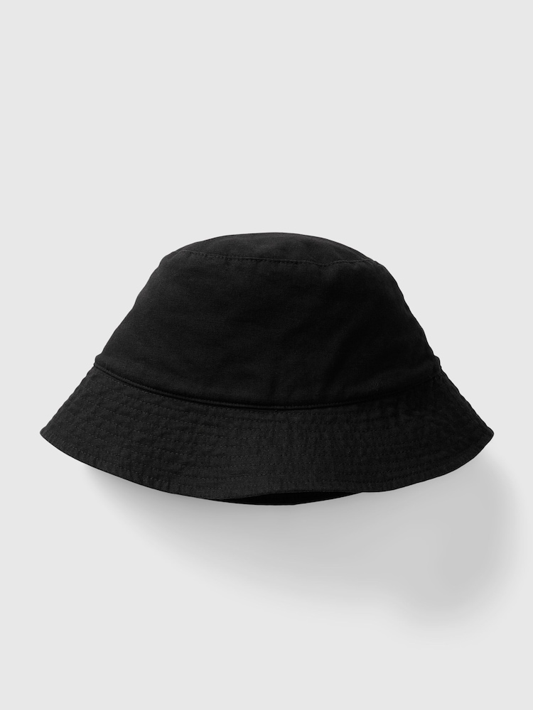 Gap Black Adults Linen Blend Bucket Hat - Image 1 of 1