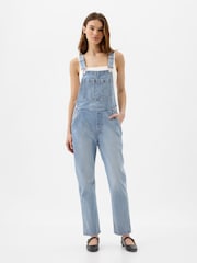 Gap Blue Slouchy Denim Dungarees - Image 4 of 5