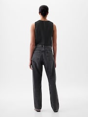 Gap Black Linen Cotton Waistcoat - Image 3 of 4