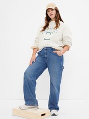 Gap Mid Indigo Blue 90s Loose Mid Rise Carpenter Jeans - Image 4 of 6