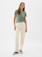 Gap Green Cotton Short Sleeve Crew Neck T-Shirt - Image 3 of 5
