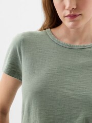 Gap Green Cotton Short Sleeve Crew Neck T-Shirt - Image 4 of 5