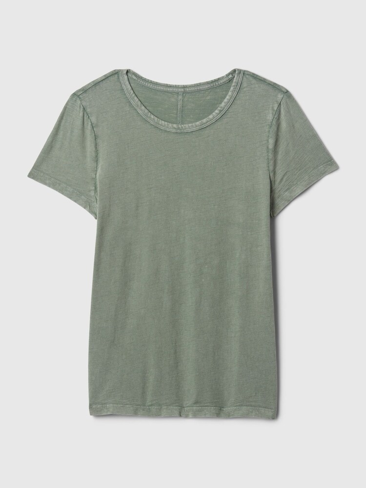 Gap Green Cotton Short Sleeve Crew Neck T-Shirt - Image 5 of 5