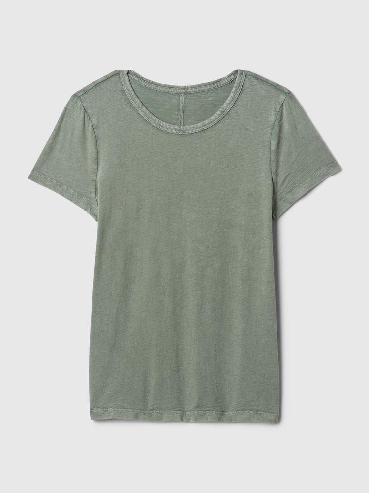Gap Green Cotton Short Sleeve Crew Neck T-Shirt - Image 5 of 5 Gap Green Cotton Short Sleeve Crew Neck T-Shirt - Image 5 of 5