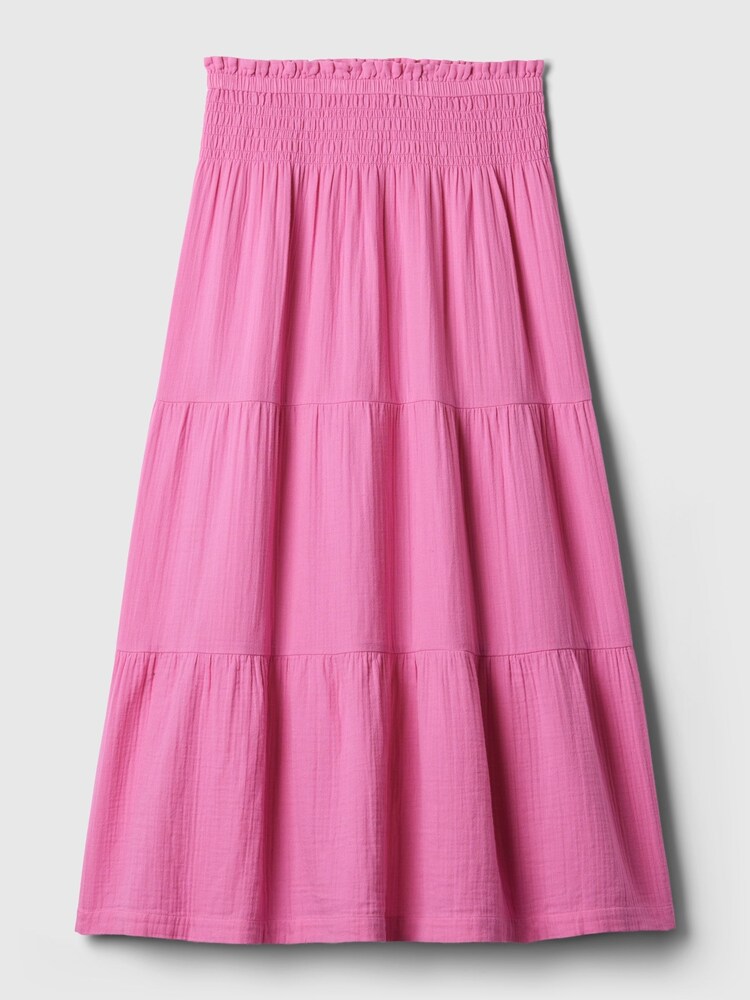 Gap Pink Crinkle Cotton Pull On Maxi Skirt - Image 5 of 5 Gap Pink Crinkle Cotton Pull On Maxi Skirt - Image 5 of 5
