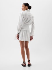 Gap White Smocked Eyelet Mini Skirt - Image 2 of 2