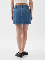 Gap Blue Denim Cargo Mini Skirt - Image 2 of 3