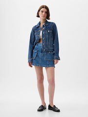 Gap Blue Denim Cargo Mini Skirt - Image 3 of 3