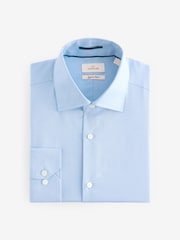 Light Blue Regular Fit Premium Two-Fold Cotton Shirt - Image 5 of 7