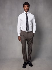 White Single Cuff 100% Cotton Twill Shirt With Cutaway Collar - Image 2 of 8
