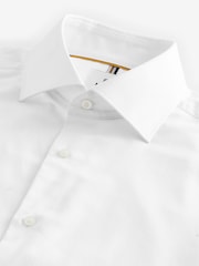 White Single Cuff 100% Cotton Twill Shirt With Cutaway Collar - Image 7 of 8